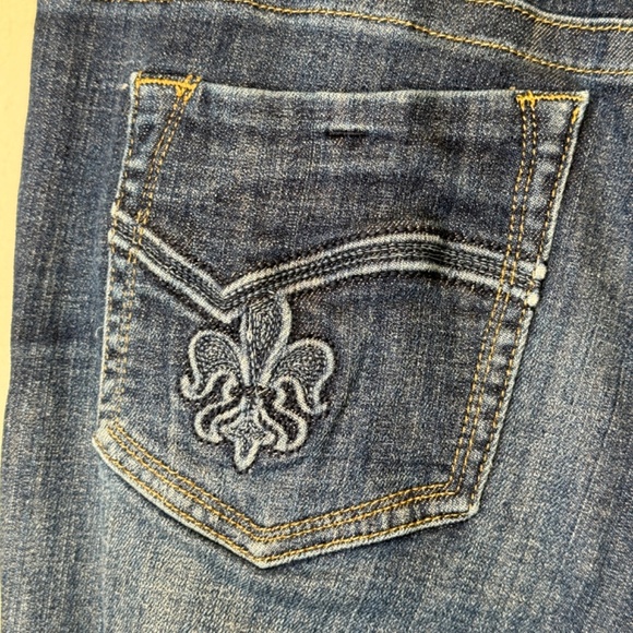 Lee | Slender Secrets Lower On The Waist Pocket Embroidery Boho Y2K Jeans - Picture 5 of 11